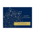 Decorated Snowflake Greeting Card - Gold Lined White Envelope